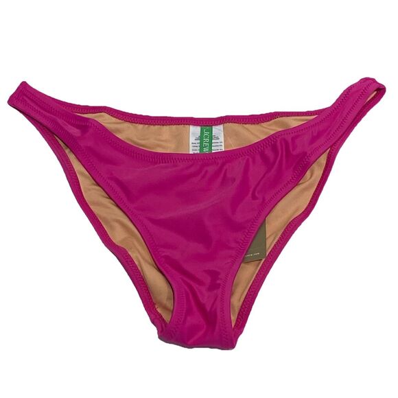 J Crew Heritage 1989 High-Leg Bikini Bottom Fuchsia Pink Size XS Cheeky BP209 - Picture 1 of 6